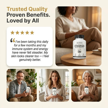 Ethiopian Black Seed Oil – 800mg Cold-Pressed Softgels